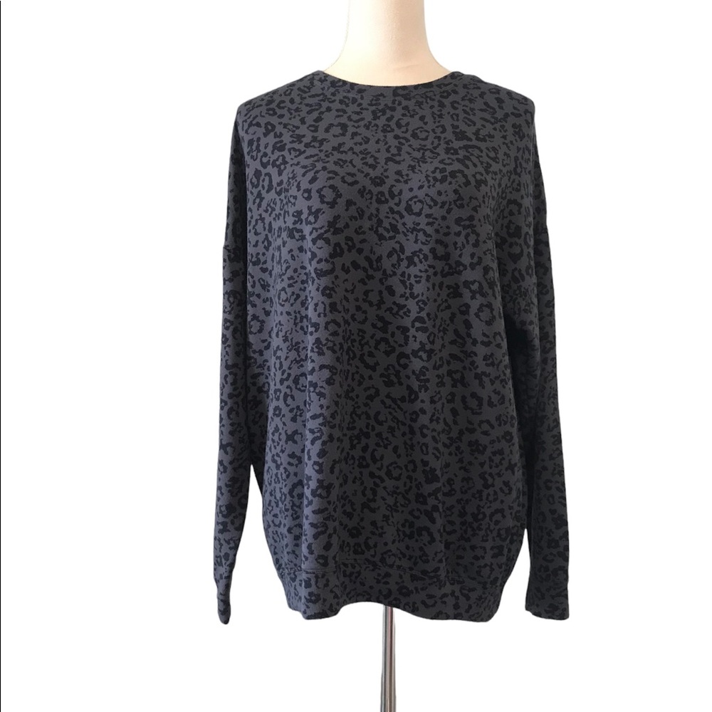 Athleta Pure luxe Leopard print sweatshirt.